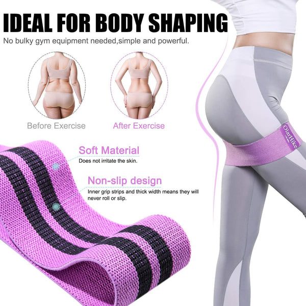 3 / Set Fabric Resistance Bands Butt Exercise Loop Hip Circle Legs Glutes Women Fitness Yoga & Pilates Accessories