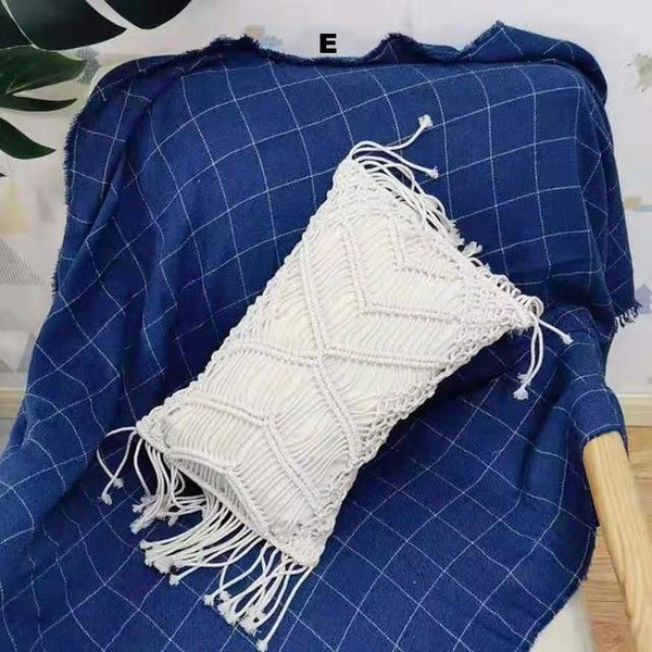 Macrame Fringe Pillow Cushion Cover Boho Decor Cushions & Decorative Pillows