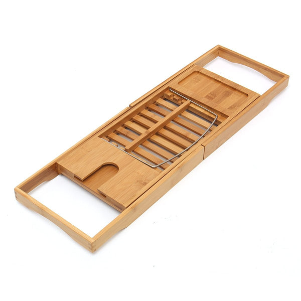 Luxury Bamboo Bath Shelf Bathtub Tray Caddy Bathroom Accessories Bath Caddies & Trays