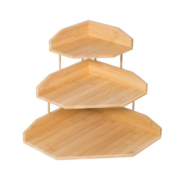 Bamboo Multi Layer Corner Storage Desk Organizer Rack Racks & Holders