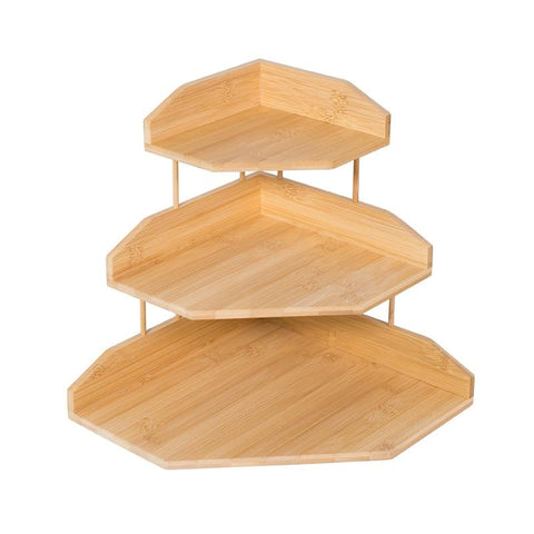 Bamboo Multi Layer Corner Storage Desk Organizer Rack Racks & Holders