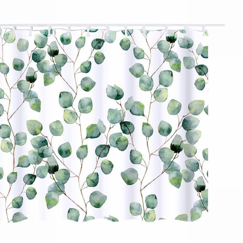 Watercolor Eucalyptus Shower Curtain Shower Curtains