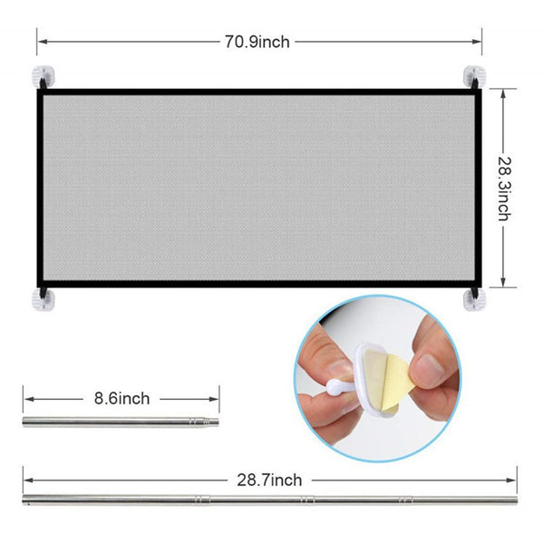 Fences & Pens Indoor Pet Barrier Fence Portable Folding Breathable Mesh Dog Gate