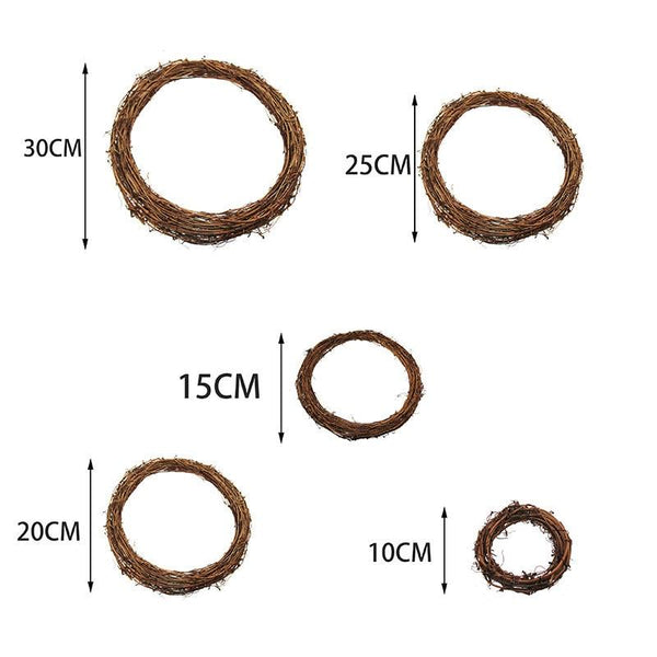 Diy Easter Craft Garland Wreath Decoration Rattan Wall Hanging Seasonal Decorations