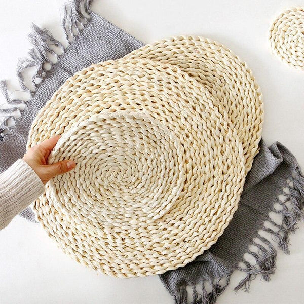 Round Woven Coasters Placemats