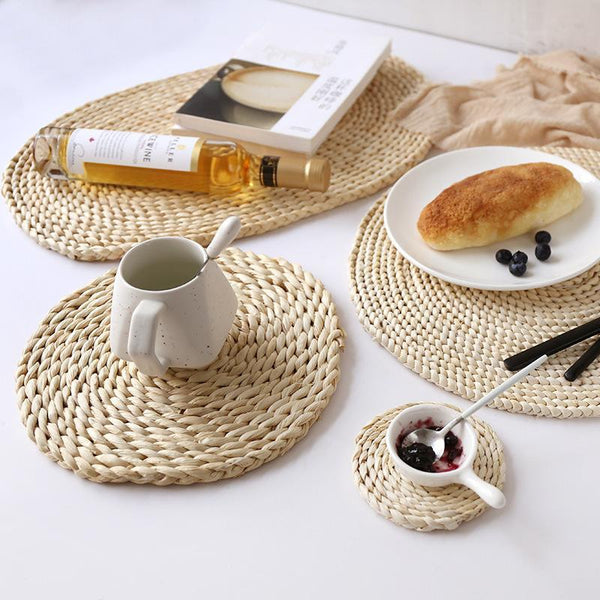 Round Woven Coasters Placemats