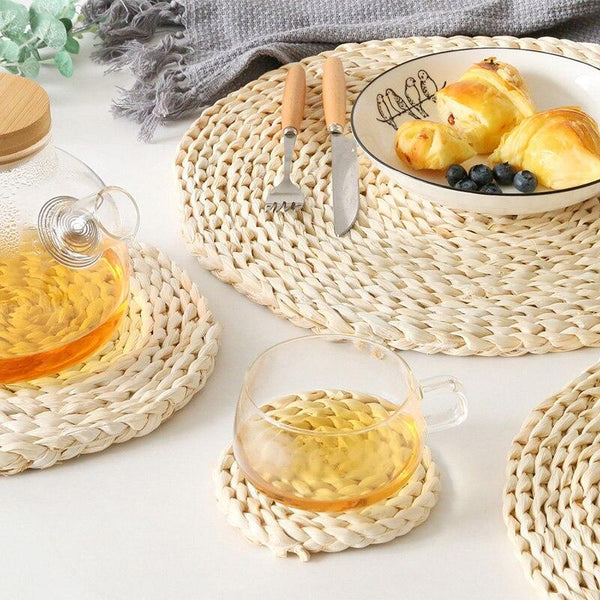 Round Woven Coasters Placemats
