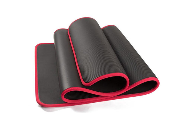Black Yoga Mat Exercise Floor Mats Gym Judo Gymnastics Pilates Fitness Training Mats & Non Slip Towels