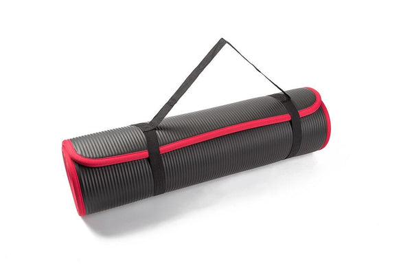 Black Yoga Mat Exercise Floor Mats Gym Judo Gymnastics Pilates Fitness Training Mats & Non Slip Towels