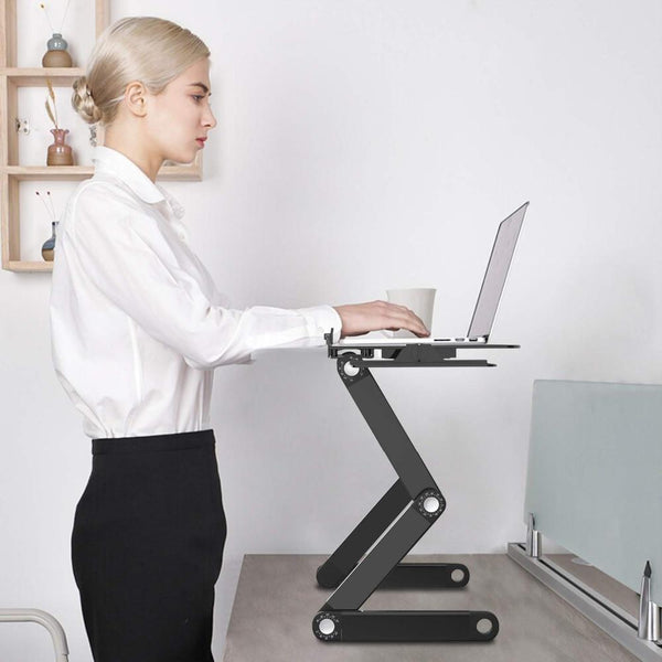 Folding Laptop Desk Ergonomic Aluminum Bed Stand Stands Holders & Car Mounts