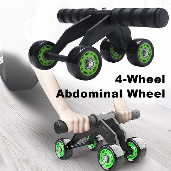 4 Wheel Ab Roller Abdominal Power Home Gym Fitness Exercise Equipment