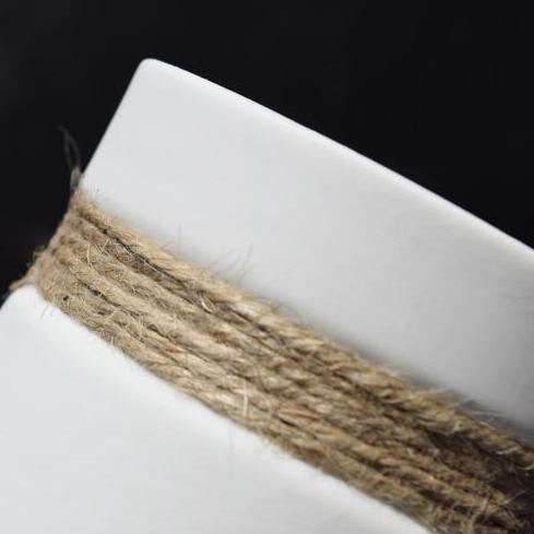 Boho Simple Coastal Ceramic With Twine Vases