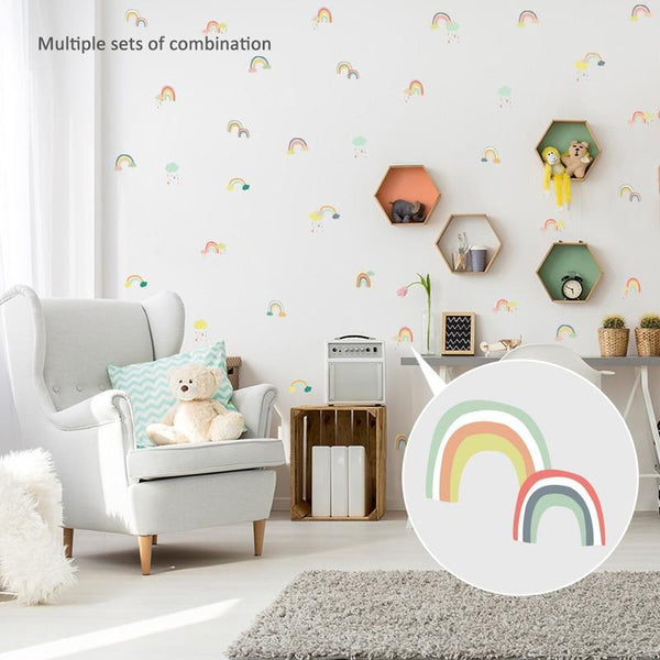 Rainy Rainbows Decal Nursery Decor Wall Stickers