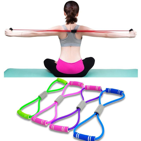 Yoga Gym Fitness Resistance Rubber Tubing Chest Expander Pull Rope Resistance Trainers