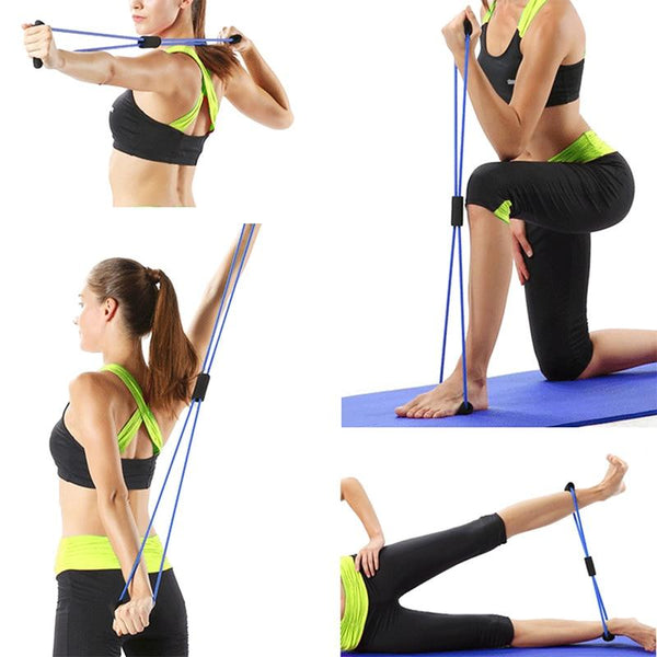 Yoga Gym Fitness Resistance Rubber Tubing Chest Expander Pull Rope Resistance Trainers