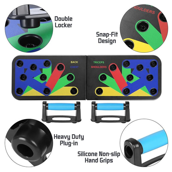 Foldable Push Up Board Fitness Workout Train Gym Exercise Pushup Stands Push Up Stands