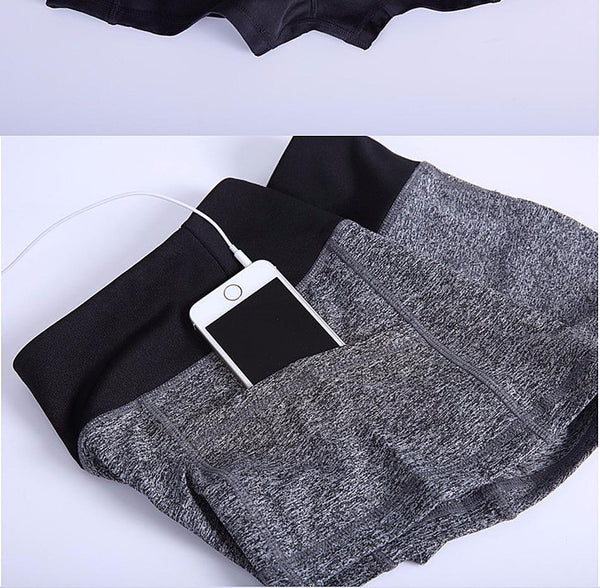 Pocket Yoga Shorts Women Gym Wear Spandex Pants Fitness Exercise Men's Shorts