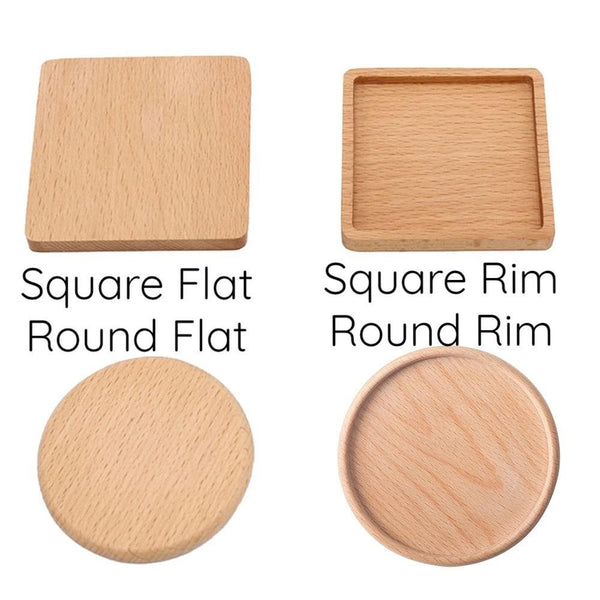 Eco Friendly Beech Wood Coasters