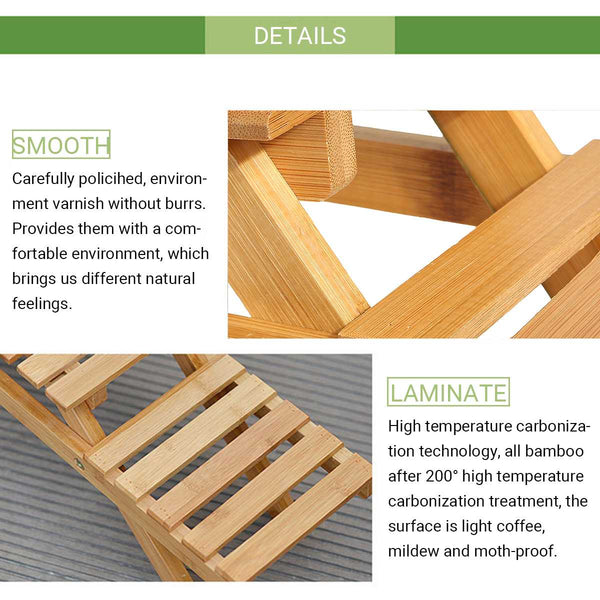 Bamboo Plant Flower Shelf Stand Indoor Or Outdoor Pot Rack Holder Decor Plant Stands