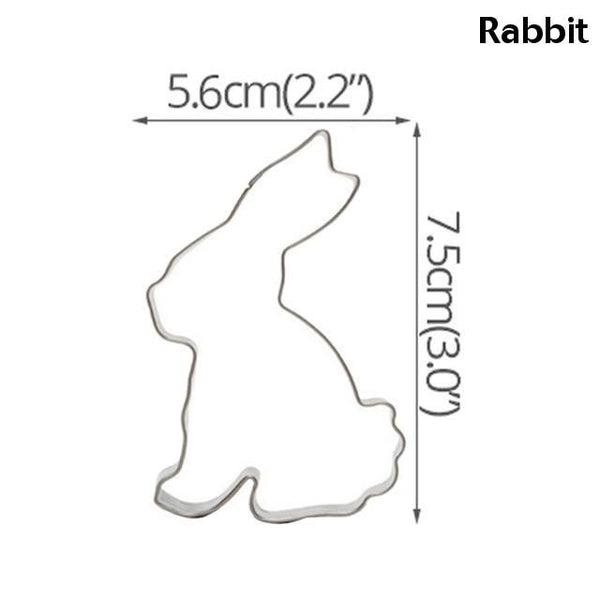 Easter Eggs Rabbit Chick Carrot Stainless Steel Baking Tools Cookie Cutters