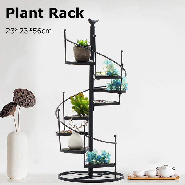 Modern Decorative Spiral Stair Shape Iron Plant Rack Stand Plant Stands