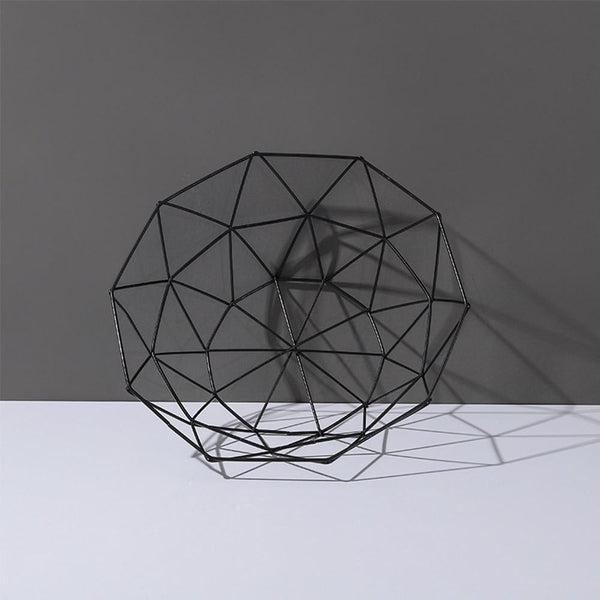 Creative Geometric Metal Fruit Basket Storage Bowl Racks & Holders