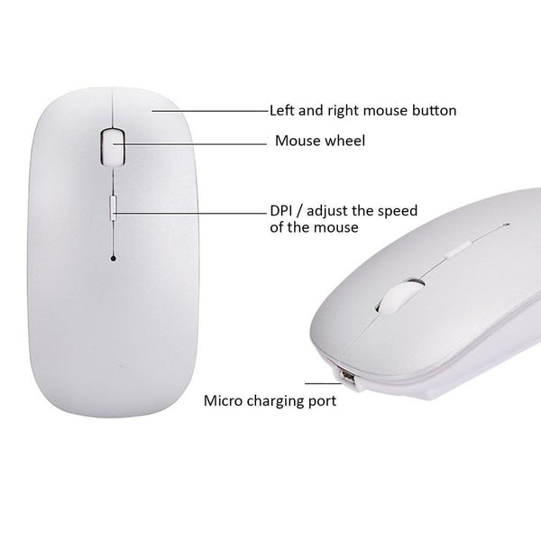 Wireless Ergonomic Rechargeable Computer Mouse Mice Trackballs & Touchpads