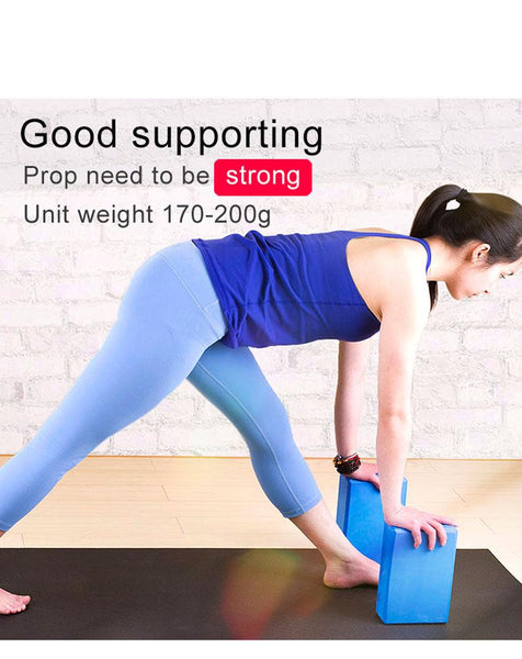 2 / Pcs Eva Yoga Block With Pilates Flexibility Stretching Strap Fitness Yoga Props