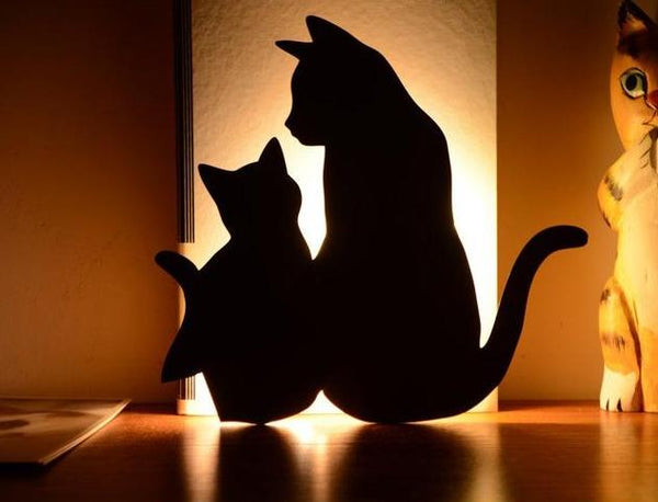 Cute Cat Wall Led Motion Sensor Lamp Smart Night Light Night Lights