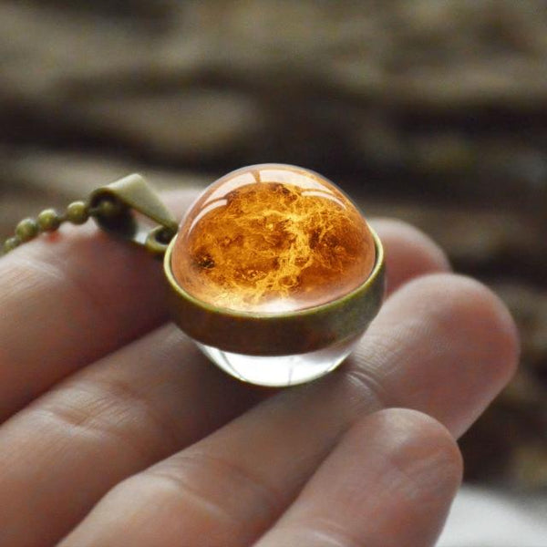 Veile Studios Glass Ball Planet Pendant Necklace Solar System Astronomy Jewellery Necklaces & Pendants