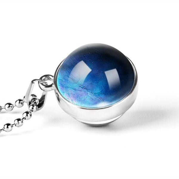 Veile Studios Glass Ball Planet Pendant Necklace Solar System Astronomy Jewellery Necklaces & Pendants