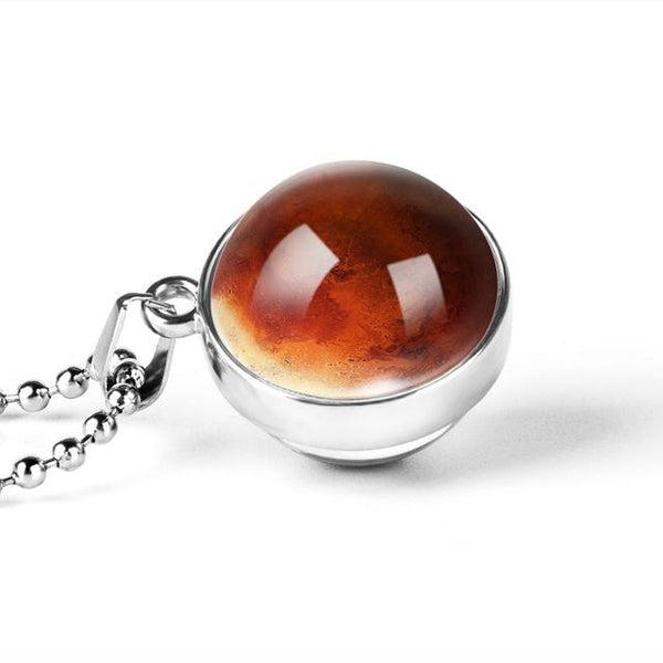 Veile Studios Glass Ball Planet Pendant Necklace Solar System Astronomy Jewellery Necklaces & Pendants