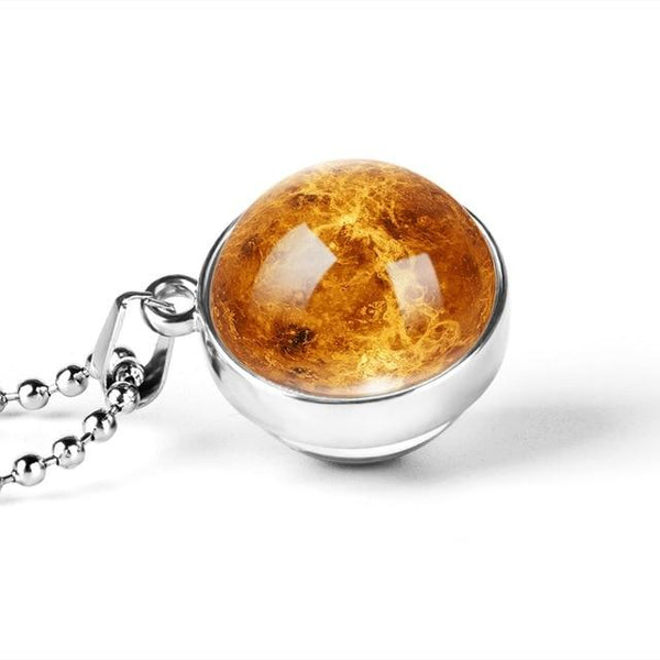 Veile Studios Glass Ball Planet Pendant Necklace Solar System Astronomy Jewellery Necklaces & Pendants