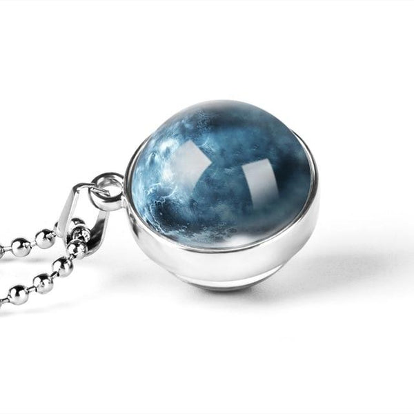 Veile Studios Glass Ball Planet Pendant Necklace Solar System Astronomy Jewellery Necklaces & Pendants