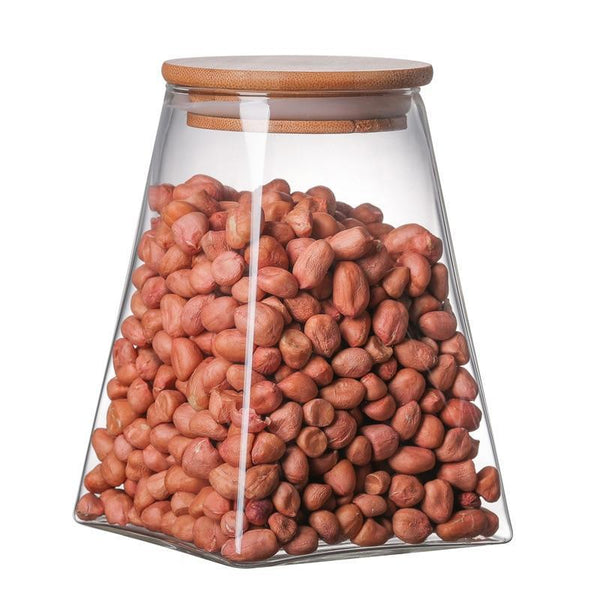 Stylish Glass Stackable Kitchen Storage Containers Canisters & Jars