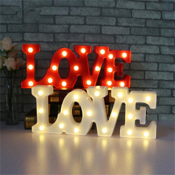 Love Or Heart Neon Led Night Lights Romantic Valentine's Day Gift Party Decor Lamps