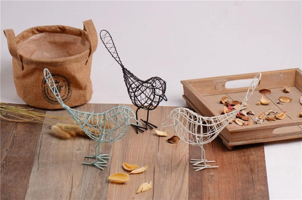 Modern Iron Metal Bird Figurine Sculpture Decor Sculptures & Figurines