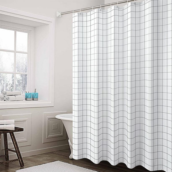 Simple Grid Shower Curtain