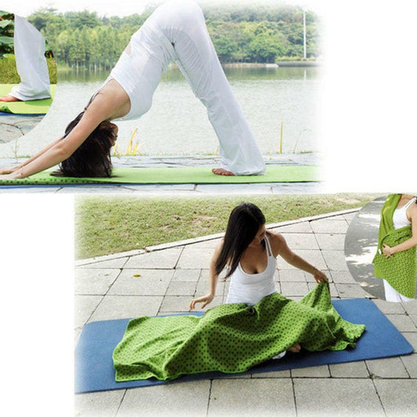 Soft Yoga Mat Non Slip Towel Pvc Floral Printed Fitness Equipment Home Gym