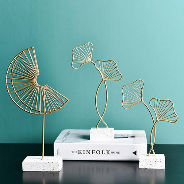 Gingko Leaves Sculpture Decor Sculptures & Figurines