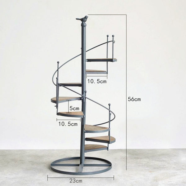 Modern Decorative Spiral Stair Shape Iron Plant Rack Stand Plant Stands