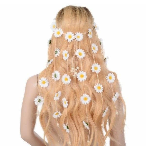 Boho Headband Sunflower Daisies Crown Hair Accessories Women