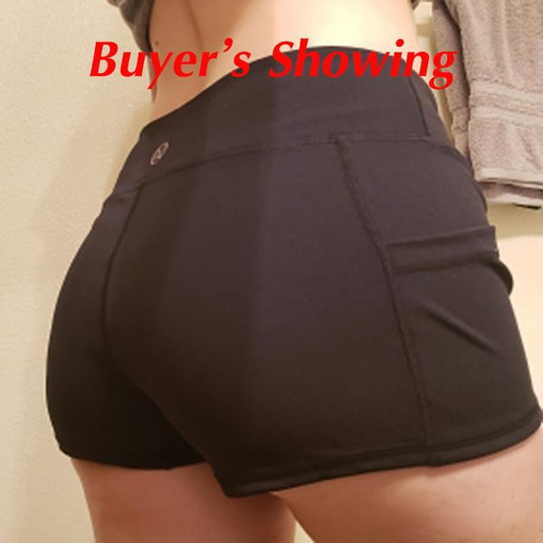 Pocket Yoga Shorts Women Gym Wear Spandex Pants Fitness Exercise Men's Shorts