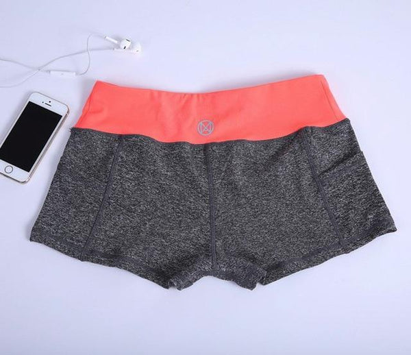 Pocket Yoga Shorts Women Gym Wear Spandex Pants Fitness Exercise Men's Shorts