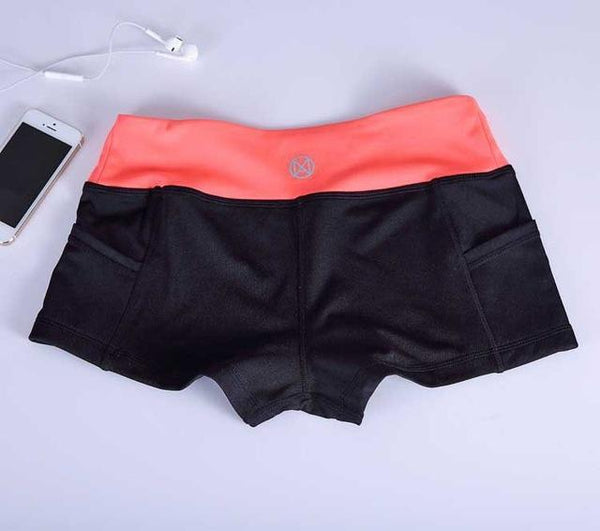Pocket Yoga Shorts Women Gym Wear Spandex Pants Fitness Exercise Men's Shorts