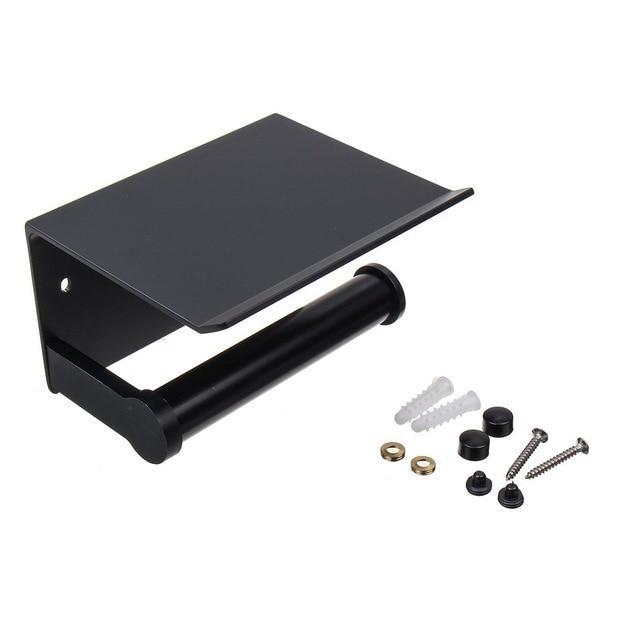 Metal Toilet Paper Holder With Shelf Bathroom Storage Toilet Paper Holders & Storage