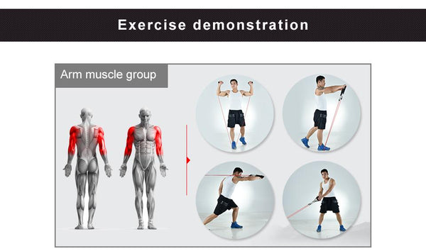 11 Pcs Pull Rope Latex Resistance Bands Body Fitness Equipment Exercise Gym Resistance Trainers