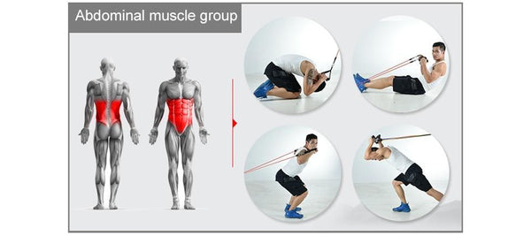 11 Pcs Pull Rope Latex Resistance Bands Body Fitness Equipment Exercise Gym Resistance Trainers