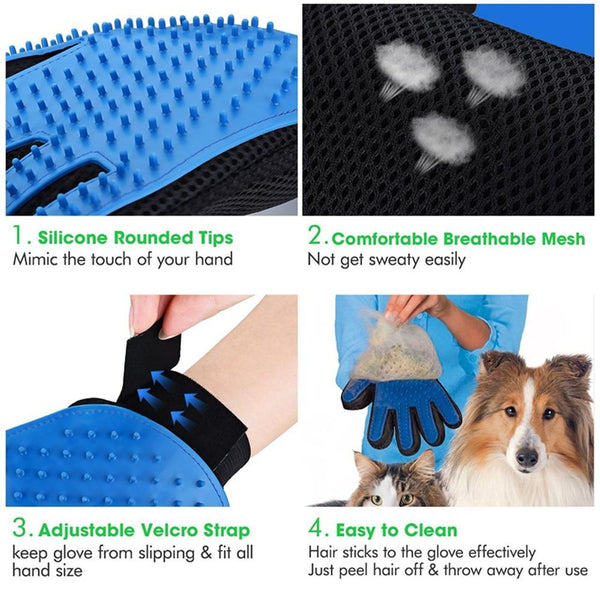 Pet Dog Cat Grooming Cleaning Magic Glove Hair For Dirt Remover Deshedding Brush Dog Grooming