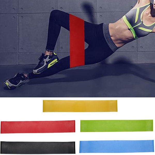 Set Of 5 Sizes Resistance Exercise Mini Bands Gym Strength Workout Fitness Booty